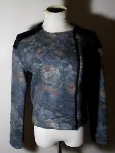 Women's ANNA STUDIO by Anthropologie Blue Full Zip Wool Jacket Size XS NWT $248 - Picture 1 of 7