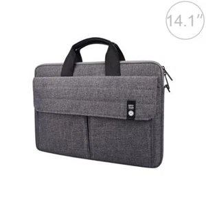 14.1 Inch Laptop Handheld Briefcase Storage Bag - No Shoulder Strap - Grey - Picture 1 of 15