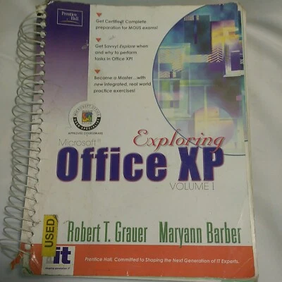 Exploring Microsoft Excel 2002 Comprehensive [Jul 05, 2001] Grauer, Robert and.. Foto 1 de 2