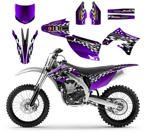 2009 2010 2011 KX450F KXF450 Kit gráfico 24 mil vinilo de carreras #2500 Púrpura - Imagen 1 de 19