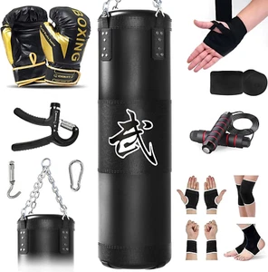 Saco de boxeo para adultos, juego de saco de boxeo pesado de 4 pies con 12 oz - Picture 1 of 12