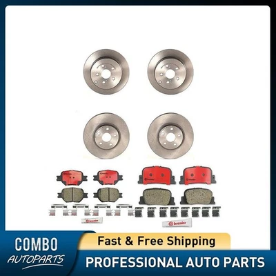 Juego de pastillas de freno de disco delanteras traseras Brembo rotor de freno de disco para Scion tC 2005-2010 Foto 1 de 4