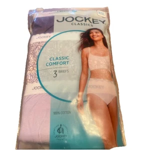 3 Pair Women's Jockey Classic Comfort Briefs - Size 9 (XXL) -New in Pkg. - Picture 1 of 5