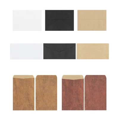 50PCS Kraft Envelopes 125x175mm, 220x110mm Vintage Envelopes Cash Envelopes - image 1 of 4