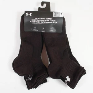 Under Armour 6 Paia Calze Quartiere Uomo Cotone Allenamento Taglia M 8,5-13 - Foto 1 di 2