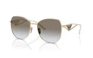Gafas de sol para mujer Prada SPR57Y ZVN-0A7 marco dorado gris degradado lentes 57 mm - Imagen 1 de 9