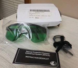 US Army Special Protective Eyewear Cylindrical (SPECS) Class 3 Green Large - Picture 1 of 4