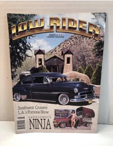 Vintage Lowrider Magazine August Aug 90 1990 W/ centerfold - Picture 1 of 2