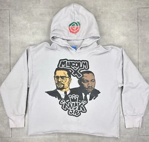 Barriers Hoodie Mens 2xl Gray MLK Jr x Malcom X Streetwear Hip Hop Black History - Picture 1 of 17