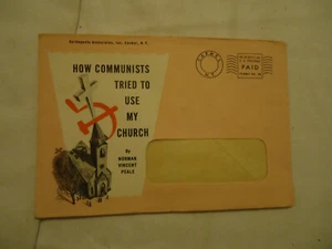 Norman Vincent Peale how communists tried to use my church envelope 1950's - Picture 1 of 1