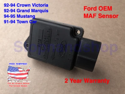 Sensor de fluxo de ar de massa Ford fabricante de equipamento original MAF para Crown Vic Grand Marquis Mustang Town Car - Imagem 1 de 4