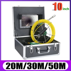 10" Industrial Endoscopes Pipe Sewer Inspection Video Camera w/ 8 Pcs LED Lights - Picture 1 of 9