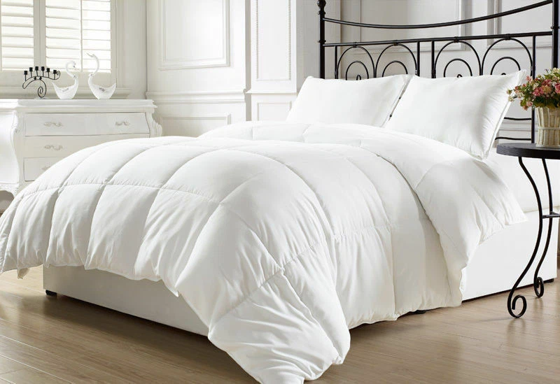 White Down Alternative Patchwork Comforter Hypoallergenic Plush Microfiber Fill - Image 1 of 4