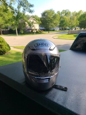 Capacete de motocicleta SHOEI RF-1000 rosto inteiro - Viseira transparente prata DOT - Tamanho pequeno  - Imagem 1 de 3