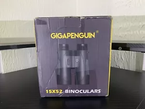 Gigapenguin 15x52 HD Glass Waterproof Binoculars Black W/ Original Carrying Case - Picture 1 of 5