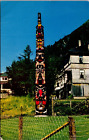 Postcard~Juneau Alaska~Old Witch Totem Pole