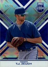 2016 Elite Extra Edition Aspirations Blue #65 T.J. Zeuch /75