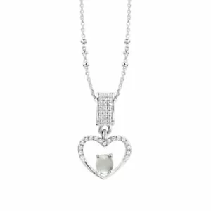 【KATHY JADE】Collana Argento Giada Giadeite Bianca《Cuore Innocente》《Grado A》 - Foto 1 di 1