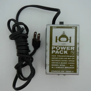STROMBECKER 14 VOLT MODEL 9704 POWER PACK TRANSFORMER ~ TESTED @15.7V DC - Picture 1 of 4