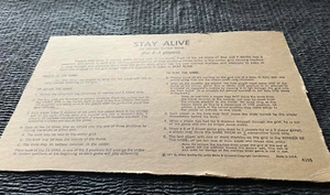 Milton Bradley Stay Alive 1971 supervivencia instrucciones del juego reglas solamente - Imagen 1 de 2