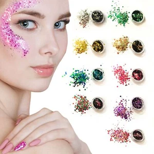 Kosmetik Gesicht Körper Haar Glitzer Festival Look Augen Nagel Make-up - Bild 1 von 21