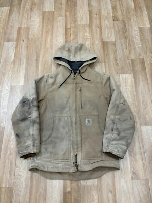 Chaqueta Carhartt Envejecida De Colección C68 BRN SM Forrada de Vellón Con Capucha Carhartt J35 Foto 1 de 4