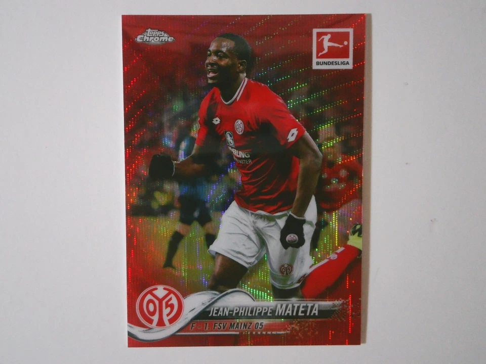 2018-19 Topps Chrome Bundesliga Red Wave Refractor 01/10 Jean-Philippe Mateta RC - Image 1 of 1