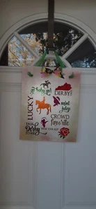 ONLY ONE! Hand-crafted canvas/holographic KY DERBY COLLAGE SIGN Home Decor - Picture 1 of 3