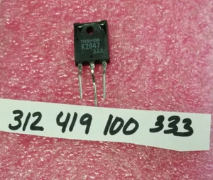 K2847 - Toshiba, 900V, N-Ch, MOSFET VENDEDOR EE. UU. NUEVO SELLADO DE FÁBRICA - Imagen 1 de 1