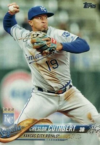 #72 Cheslor Cuthbert Kansas City Royals 2018 Topps Series 1 Baseball Card EAP - Picture 1 of 2