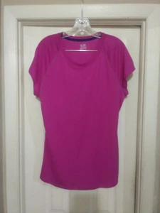 Champion Womens Pink Polyester Semi Fitted Short Sleeve Active Wear Top Size XXL - Picture 1 of 7