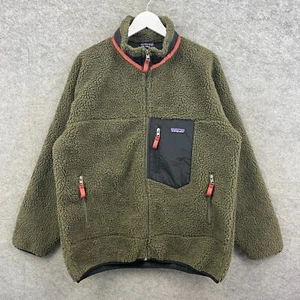 Patagonia Jacket Mens Extra Large Green Retro X Deep Pile Sherpa Fleece 2021 - Picture 1 of 9