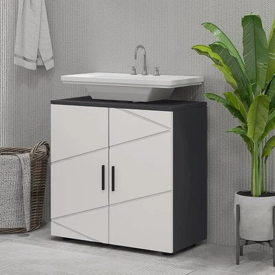 KLEANKIN Vanity Unit Counter Top Basin Sink Bathroom Freestanding Floor Storage Unit