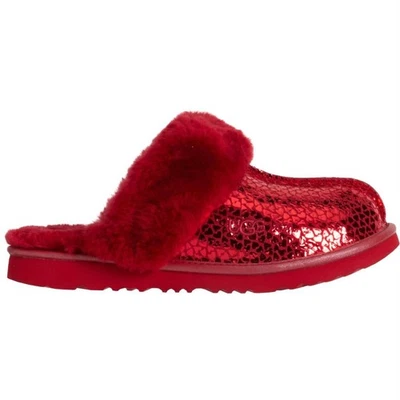 Nuevo Nuevo en Caja Ugg Cozy II Gel Corazones Rojo Piel de Oveja Zapatilla Toboganes Niña Mujeres Foto 1 de 4