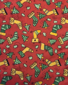 Christmas Stockings "Just Snow Special"  Cotton Flannel Fabric  42" Wide - Picture 1 of 12