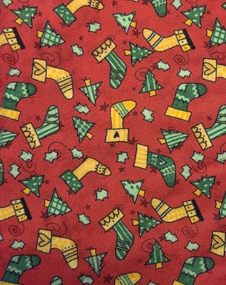 Christmas Stockings "Just Snow Special"  Cotton Flannel Fabric  42" Wide - Image 1 of 4