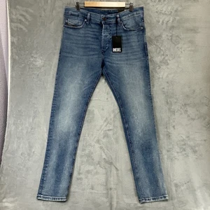 Diesel Tepphar Jeans Mens W33 L32 Blue Skinny Stretch Denim NWT - Picture 1 of 12