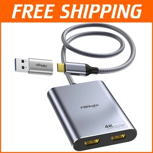 Transform Your Workspace: USB C to Dual HDMI 4K60Hz Adapter for Mac M1 M2 M3 - Picture 1 of 15