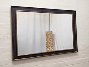 Brown Antique Silver Rustic Wall Mirror Wood Frame 106x76cm Bevelled Glass - Picture 1 of 8