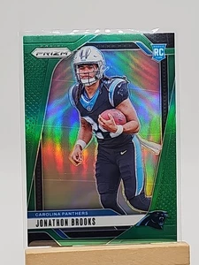 2024 Panini Prizm Jonathan Brooks Green Prizm Rookie RC Panthers - Picture 1 of 2