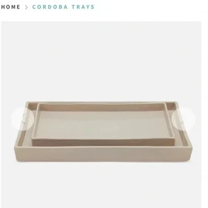 PIGEON & POODLE - Cordoba tray NWOT sand burlap Portugal - Picture 1 of 5