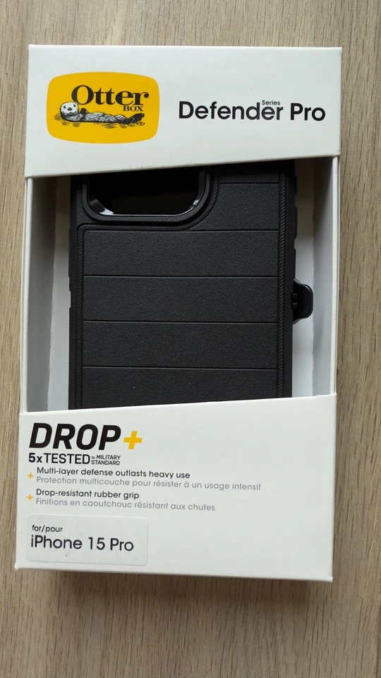 OtterBox Defender Pro Series Case and Holster For iPhone 15 Pro-Black SEE PICS