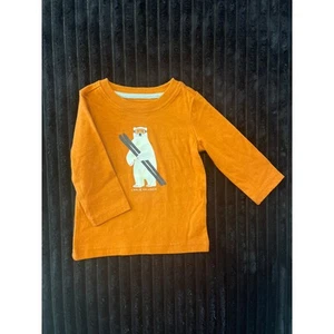 Camisa Janie and Jack Bebé Niño Marrón Manga Larga Pull-Over 3-6M Nueva Sin Etiquetas - Imagen 1 de 3