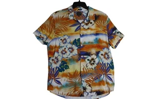 Guess Short Sleeve Hawaiian Floral Button Down Shirt Mens XL - Picture 1 of 5