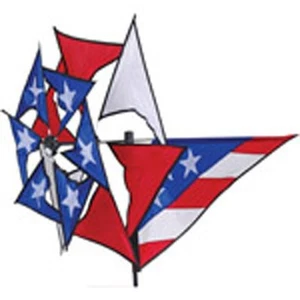 Patriotic Windmill Wind Spinner With Pole and Ground Mount..17... PR 25379 - Picture 1 of 1