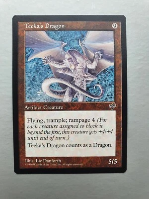 Teeka's Dragon, MTG Mirage (1996) Rare Artifact NM - Image 1 of 2