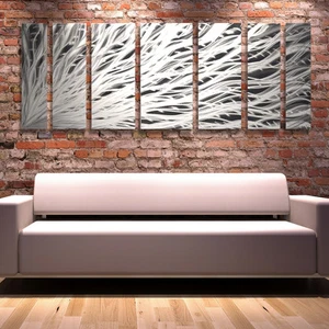 Arte de pared abstracto moderno contemporáneo de metal pintura paneles decoración - Brian Jones - Imagen 1 de 6