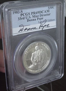 1982 S Washington Half Dollar PCGS PR69DCAM Silver Proof 50C Signed by Mint Dir - Picture 1 of 8