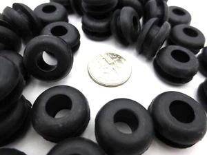 Rubber Grommets, For 7/16" Round Hole, Fits 1/8" Thick Material, Has 1/4" ID - Picture 1 of 12