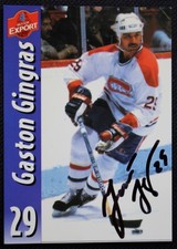 2009 Molson Export Montreal Canadiens #29 GASTON GINGRAS Signed Hockey Card